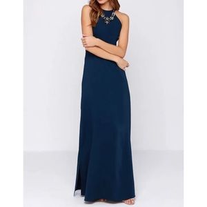 Lulu’s Keepsake Adore You Navy Blue Maxi Dress